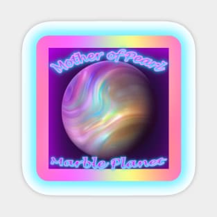 Mother of Pearl Marble Planet Sticker